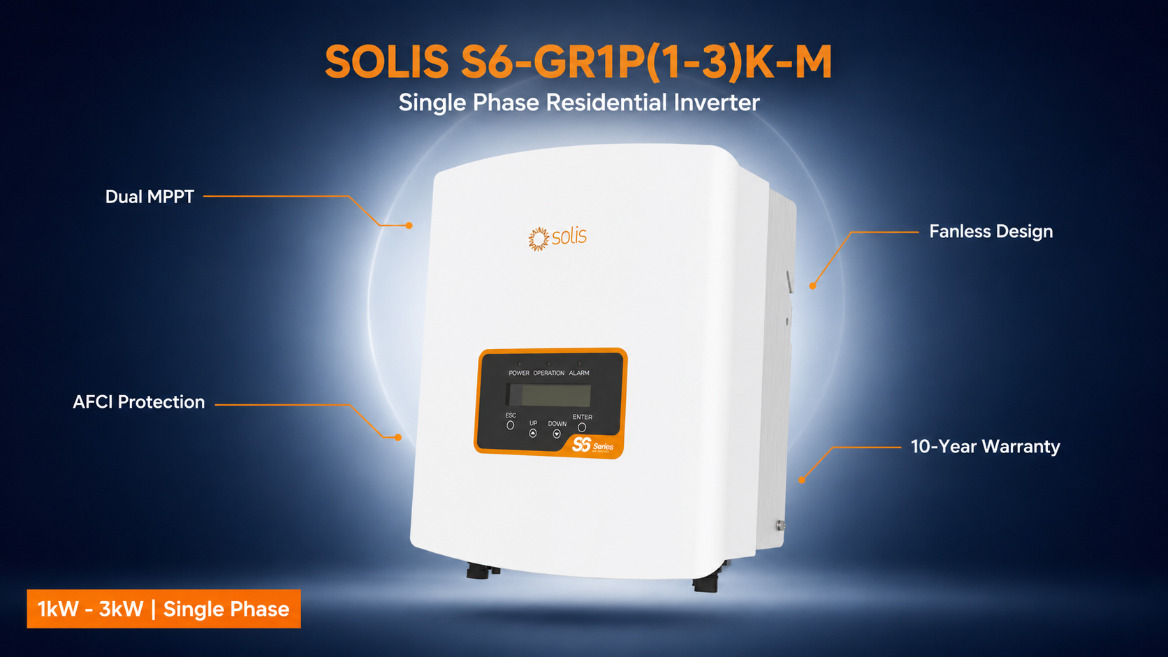 S6-GR1P(1-3)K-M Solis On Grid Inverter OSG Oriana India Pvt Ltd