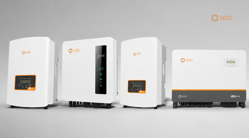 Solis on-grid inverter with air-cooled, fanless casing design